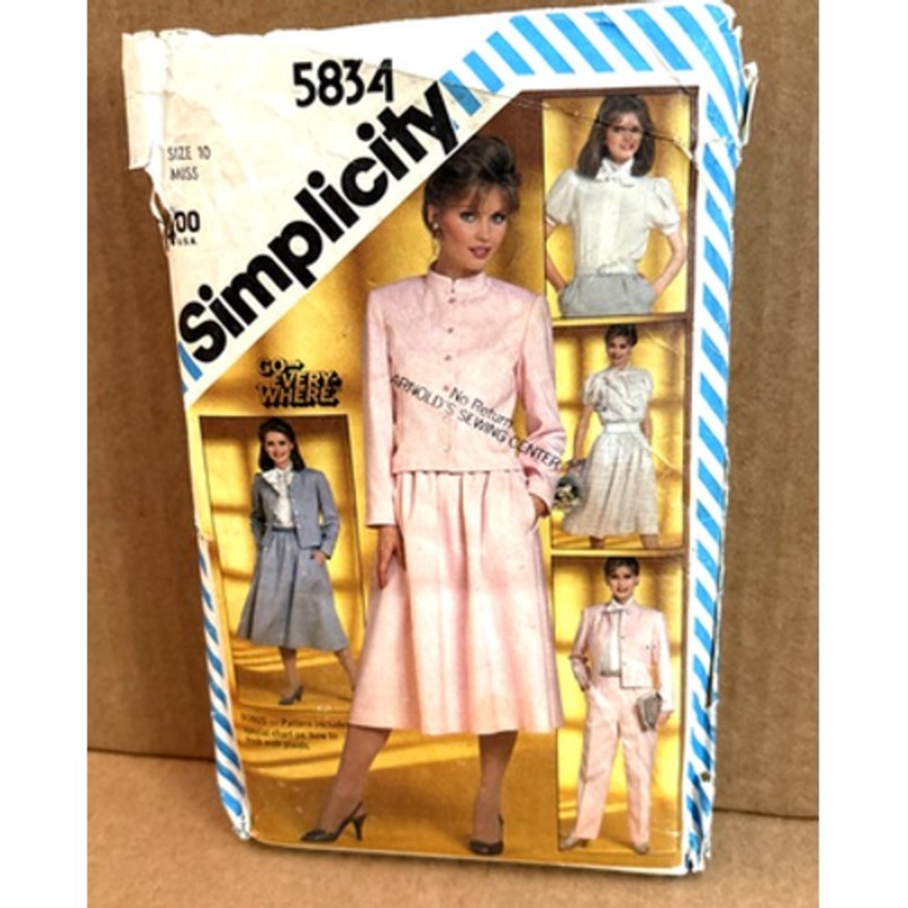 1982 Simplicity sewing pattern #5834 Go-Everywhere separates Size 10 Uncut